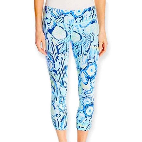 🆕 Lilly Pulitzer luxletic UPF 50+ weekender crops in sunset swim SZ XS - Picture 4 of 6